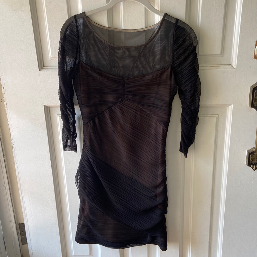 Black BCBG mini dress.